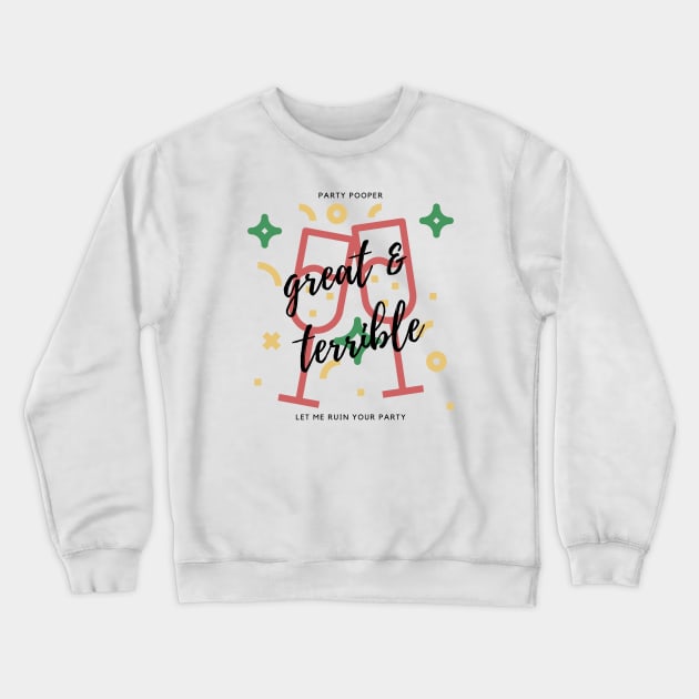 PARTY POOPER (Light) Crewneck Sweatshirt by A. R. OLIVIERI